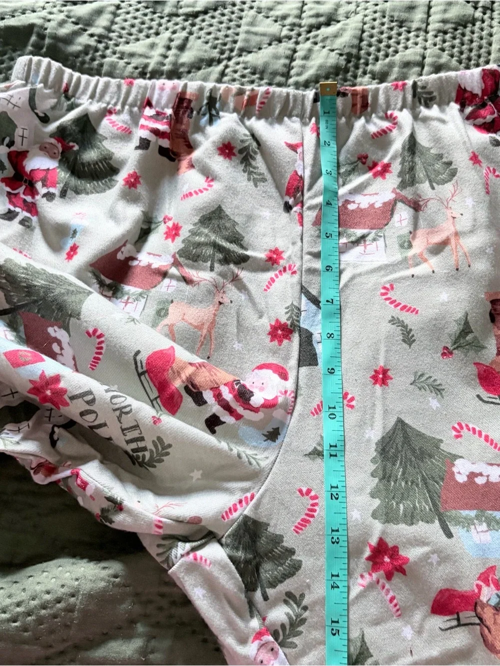 Pottery Barn Christmas Pajama Set Size L Adult North Pole Santa Flannel PJ